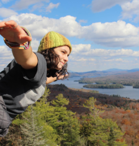 natalie enjoying view of mountains