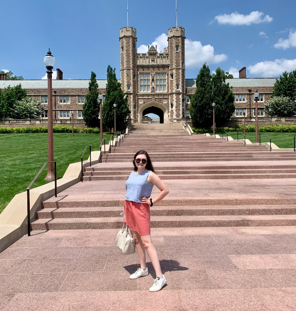 Antonia in front of law school