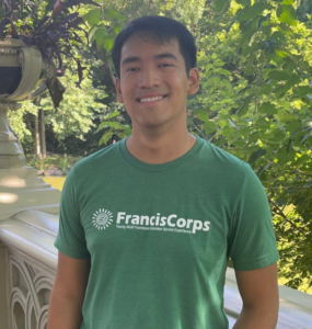 Tristen Paraison wearing a FrancisCorps shirt