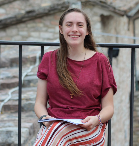 Paige in Assisi smiling