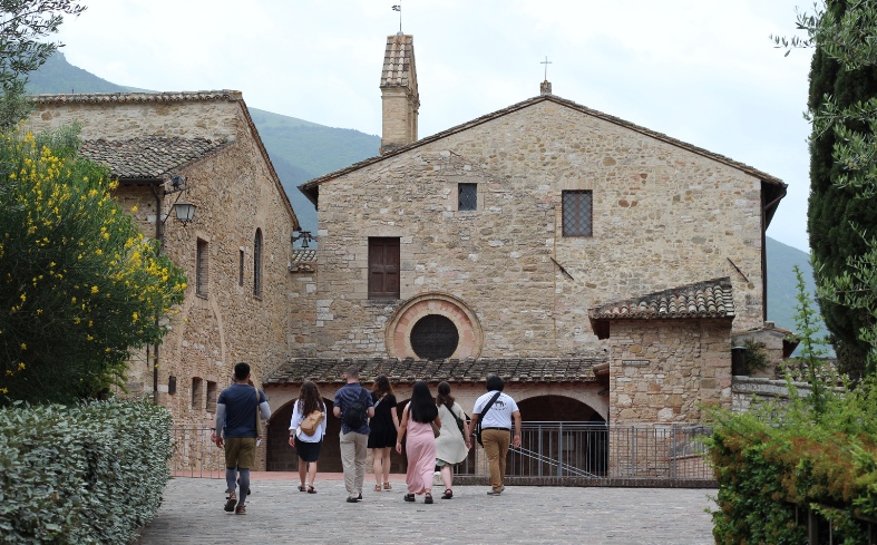 FrancisCorps at San Damiano in Assisi, Italy during their Charism Pilgrimage